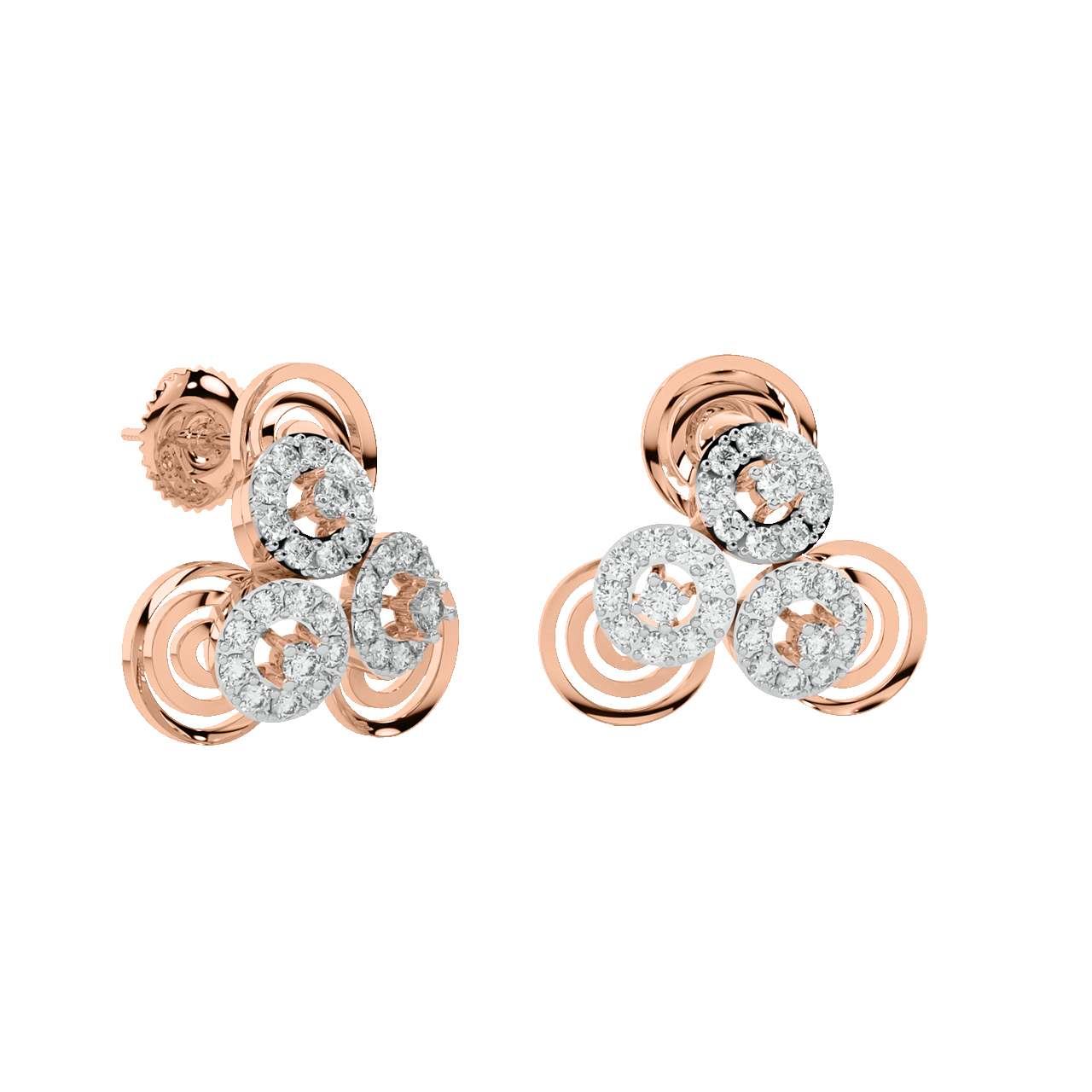 Kiki Round Diamond Stud Earrings